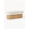 Westwing Collection Panca imbottita con vano contenitore Nala - Bianco, Beige