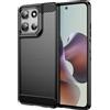BCASE CUSTODIA B-CASE TPU SILICONE COVER CASE PER MOTOROLA MOTO G56 5G CARBON METAL BLACK