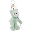 NICI Felli 62948 - Portachiavi con moschettone e peluche a forma di gatto, da attaccare allo zaino o alla borsa di grandi e piccini, 13 cm, verde menta (mint)