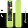 CTRLBETTER Custodia per Telecomando in Silicone Compatibile Con Sony RMF-TX500E RMF-TX520U RMF-TX600E RMF-TX500U RMF-TX621E TV Telecomando Vocale Copertura Protettiva Antiurto Con e Cordino(Giallo Fluorescente)