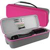 Linkidea Custodia da Viaggio Rigida per Spazzola per Asciugacapelli Revlon, Asciugacapelli Hot Tools One-Step e Styler Volumizzante, Custodia per Spazzola ad Aria Calda (Rosa Rossa)