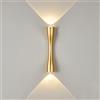 KRUIHAN Su e Giù per la Parete Lampada da Parete in Oro Luci da Parete per Interni Lampada da Parete a LED per Soggiorno,Corridoio,Lampada da Comodino,Camera da Letto,Lampada Proch (24CM Luce Calda)