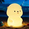 YuanDian Lampada da comodino lontra di mare, regalo per neonati e adolescenti, decora la camera dei bambini con una lontra in silicone, luce notturna con 8 luci colorate, regalo di Natale