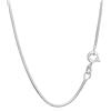 NKlaus collana con catena a serpente in vero argento 925 sterling 50cm 0,90mm 3,3gr 2478