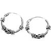 NKlaus PAIO 925 ARGENTO STERLINGO Celtico Bali orecchini piccoli a cerchio 11mm 7116