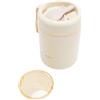 Jectse Lunch Box Riscaldato, Scaldavivande in Acciaio Inox 304 Alimentato Tramite USB, Contenitore per Alimenti Isolato a Prova di Perdite da 600 Ml con Cucchiaio, per Viaggi, Panini (Beige)
