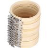 Generic 12 Cerchi da Ricamo in bambù da 3, 5 Pollici, Rotondi in Legno, 12 Pezzi da 9 Cm, 3, 5 Pollici, Cerchi Regolabili per Punto Croce, per Artigianato Artistico, Pratici Anelli per