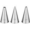 PME Jem NZ1001 - Set di 3 beccucci in acciaio inox, colore: argento