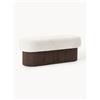 Westwing Collection Panca imbottita con vano contenitore Nala - Bianco, Marrone