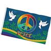 NOENNULL Bandiera della Pace Mondiale Grande Bandiera della Pace in Poliestere Garden House Banner per Esterni Decorazione 90 * 150 Cm