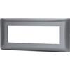 Aigostar Placca 6 moduli 506 in plastica grigia compatibile anche con BTicino Matix