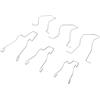 Yctze 5ZHSFULLKIT 6PCS Abbastanza Forte Acciaio Faro Faro Dip Anabbagliante Testa Lampada Lampadina Molla di Fissaggio Clip Morsetto per H1/H3/H4/H7