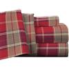 pointehaven Flanella Tasca Profonda Lenzuolo Set con Oversize, Lenzuolo King, Piemonte Plaid