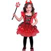 amscan (PKT) (9911948) Bambino Ragazze Piccolo Diavolo (4-6 anni)