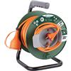 Electraline 49234 Prolunga Giardino con Avvolgicavo, Spina e Presa Europea 2 Poli Adatta per Elettrodomestici da Giardinaggio, con Protezione, 20 Metri