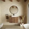 Parama Mobile bagno sospeso 60cm rovere scuro cannettato 2 ante con top | Pelion