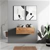 Parama Cassettone scorrevole con apertura push&pull 80cm rovere gransasso | Galdor