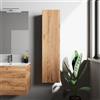 Parama Colonna bagno sospesa 140cm rovere gransasso con anta reversibile | Galdor