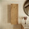 Parama Colonna bagno sospesa cannettata 75cm rovere chiaro reversibile | Pelion