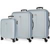 ROLL ROAD Cambogia set di valigie beige 55/68/78 cm rigida ABS chiusura a combinazione laterale 217 L 11,06 kg 4 ruote doppie set a mano
