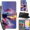 PHINIENLAND Cover per Samsung Galaxy A25 5G Case PU Pelle Custodia [Kickstand] [Chiusura magnetica] [Slot per Schede], Portafoglio Flip Custodia per Samsung A25 5G,Montagna