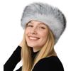Pinkgarden Fascia per capelli da donna in pelliccia sintetica scalda-orecchie invernale con fodera elastica in morbido pile, elegante cappello-fascia in pelliccia sintetica per il freddo