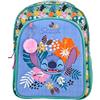 Toy Bags TOYBAGS Zaino Scuola Stitch Tropical - Doppio scomparto - con accessorio POM-POM adattabile al carrello - Scomparto porta baule - Schienale imbottito - 44 X 30 X 20 CM, multicolore, M, Casual