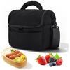 TranRantic Borsa Termica Porta Pranzo 6.7L, 23 x 20 x 15 cm Borsa Frigo con tracolla regolabile, Morbido e impermeabile, Borsa Termica Portatile Multifunzionale per Ufficio, i Picnic e i Viaggi(Nero)