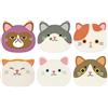 Wrapables A71264 Sottobicchieri in silicone a forma di gatto per bicchieri, tazze e bevande (set da 6)