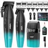 VGR 640 S3 Tagliacapelli Uomo Professionale, Elettrico Kit Barbiere, Macchinetta per Capelli Ricaricabile, 3 in 1 Cordless Tagliacapelli, Precision Trimmer Capelli e Rasoi Set con LED Display, Verde
