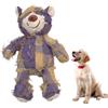 Mritrit Kong Teddy - Giocattolo per cani, orsacchiotto di peluche sonoro, giocattolo da masticare per cani di taglia piccola, media e grande (24 cm, orso lilla)