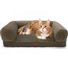 PATAM Lettino per Cani e Gatti, Cuccia Divano Sfoderabile, Antiscivolo, Moon Marrone, Small 55x40x16 cm