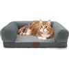 PATAM Lettino per Cani e Gatti, Cuccia Divano Sfoderabile, Antiscivolo, Moon Grigio Chiaro, Small 55x40x16 cm