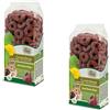 JR FARM Anelli di Barbabietola Rossa | Confezione Doppia | 2 x 100 g | Alimento complementare per conigli e roditori | Anelli senza cereali al 100% a base di verdure | Con vitamine e minerali
