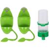 EHDWXVZM 2 mangiatoie, 1 fontana ad acqua, set di alimentazione per uccelli, supporto di alimentazione per pappagalli, forniture per uccelli da compagnia, scheletro per uccelli