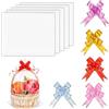 Aililong 5 Pezzi Pellicola Regalo Trasparente 75x100cm con Fiocchi - Ideale per cesti Regalo, Fiori, Artigianato e Matrimoni - Pellicola Trasparente e Sacchetti per l'imballaggio