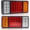 NWpangu 24V LED Rimorchio Luci Posteriori Multifunzione Camion Indicatore di Direzione/Freno/Retromarcia Luci per Camion RV Camper UTV UTE Vans.