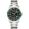 Swiss Alpine Military 7052 - Orologio analogico al quarzo, GMT, da uomo, in acciaio inox, Acciaio/verde/nero - 1133sam.