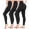 ACTINPUT Leggins Donna Vita Alta Leggings Fitness Sportivi Donna Pantaloni Yoga Controllo della Pancia Opaco Elastici Morbido Leggings（3er Pack Nero,L-XL）