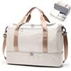 SEAFEW Borsone da Viaggio,Bagaglio a Mano 45x36x20 Easyjet Borsa da Viaggio con Scomparto per le Scarpe, Borsa da Cabina Easyjet Borsa Sportiva Borsone da Palestra da Weekend,M03-Beige Marrone