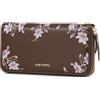 Pomelo Best Portafogli in pelle da Donna Portafoglio per cellulare Tasche per Biglietti con Zip e Cinturino da Polso Portafogli per Carte con Blocco RFID (Magnolia marrone)