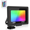 SKYWORLD 1 pezzi 30W Faretti RGB da Esterno,Impermeabile Faretti Led Colorati da Esterno con Telecomando,Proiettori Faretti Cambio Colore RGB Modalità di Strobo per Vacanze Feste Halloween