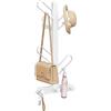 SONGMICS HOME Appendiabiti da Parete, Attaccapanni da Muro a Forma di Ramo, con 7 Ganci, Blocchi Sferici, per Vestiti, Cappelli, Borse, Bianco Perla RCR035W01