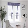 SIMPVALE 1 Pezzo Tie up - Tenda in Voile Tulle Ricamo Romano Tenda - Tende Pannelli Finestra per Camera da Letto, Studio, Bagno, Cucina, Blu, 60x120cm