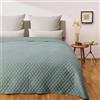 Blumtal copriletto trapuntato 200x220 cm - copriletto piazza e mezza certificato OEKO-TEX - trapuntino leggero una piazza e mezza per letti di 140x200 - trapunta - copriletto una piazza e mezzo verde
