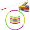FDGGT Hula Hoop Impiombato da 1 Pezzo E Banda da Ballo Colorata da 1 Pezzo, Hula Hoop per Bambini, Hula Hoop Rimovibile, Oggetti di Scena per La Danza