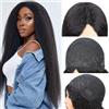 CLASSINE Yaki Straight Wig Human Hair Parrucca Donna Capelli Veri Umani Seta Kinky Straight Full Machine Made Wig Yaki Parrucca Liscia per le Donne Facile da Indossare Senza Colla 26 Pollici