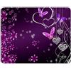 AOKSUNOVA Tappetino per il mouse piccolo con motivo Mouse Pad 21 x 26 cm Cuori viola