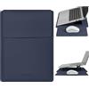 HoYiXi Custodia con Supporto per laptop da 15,6 16 pollici, Compatibile con MacBook Pro 16/15.4'' MacBook Pro 15/Galaxy Book Flex 15/15''-16'' Dell HP ASUS Supporto laptop Sleeve-Blu