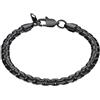 PROSTEEL Bracciale Uomo Nero a Catena Veneziana 22CM Braccialetto Uomo Acciaio a Treccia Metallica Stile Urbano Impermeabile Ipoallergenico